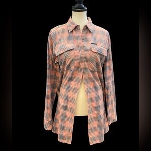 Scotch & Soda Maison Scotch Pink and Gray Plaid Button-Down Shirt Size S/M EUC